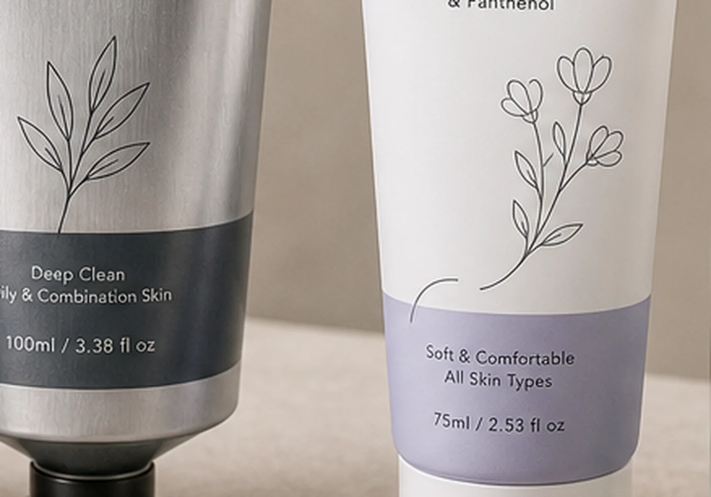 Cosmetic tube, pouch, and box packaging components for tube packaging projects