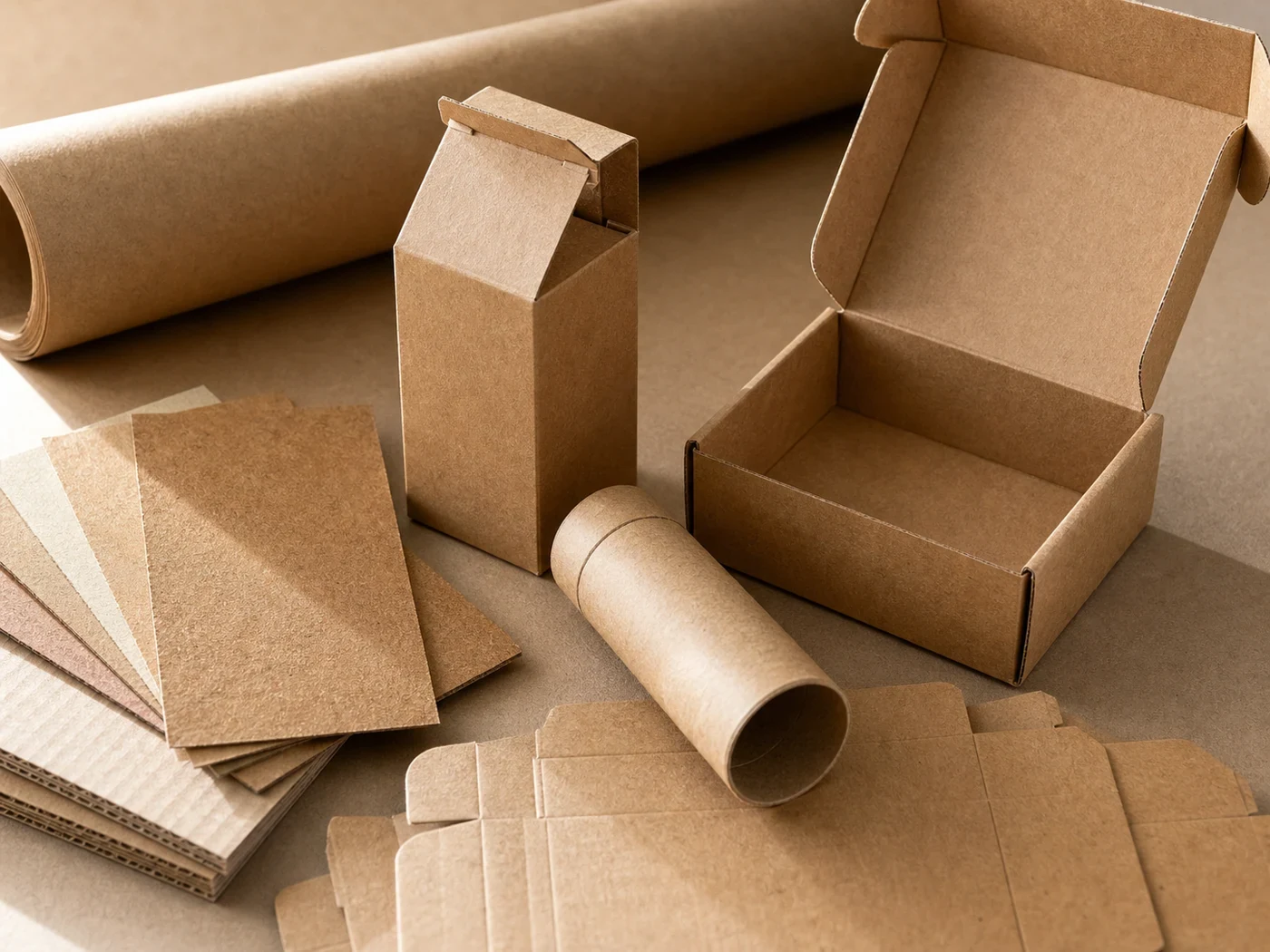 Kraft corrugated ecommerce mailer boxes for shipping products
