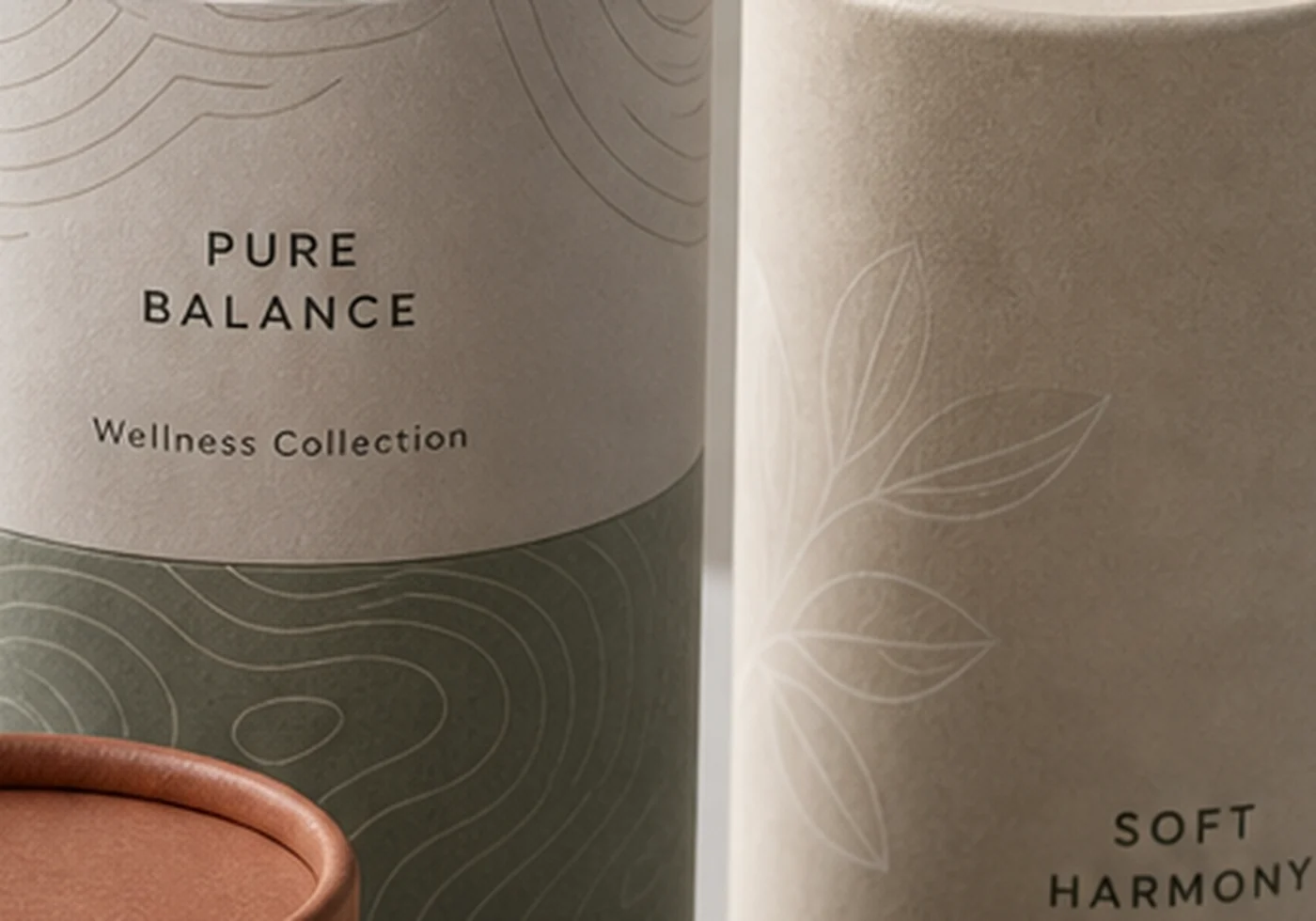 Round paper tube packaging suitable for food and cosmetic products