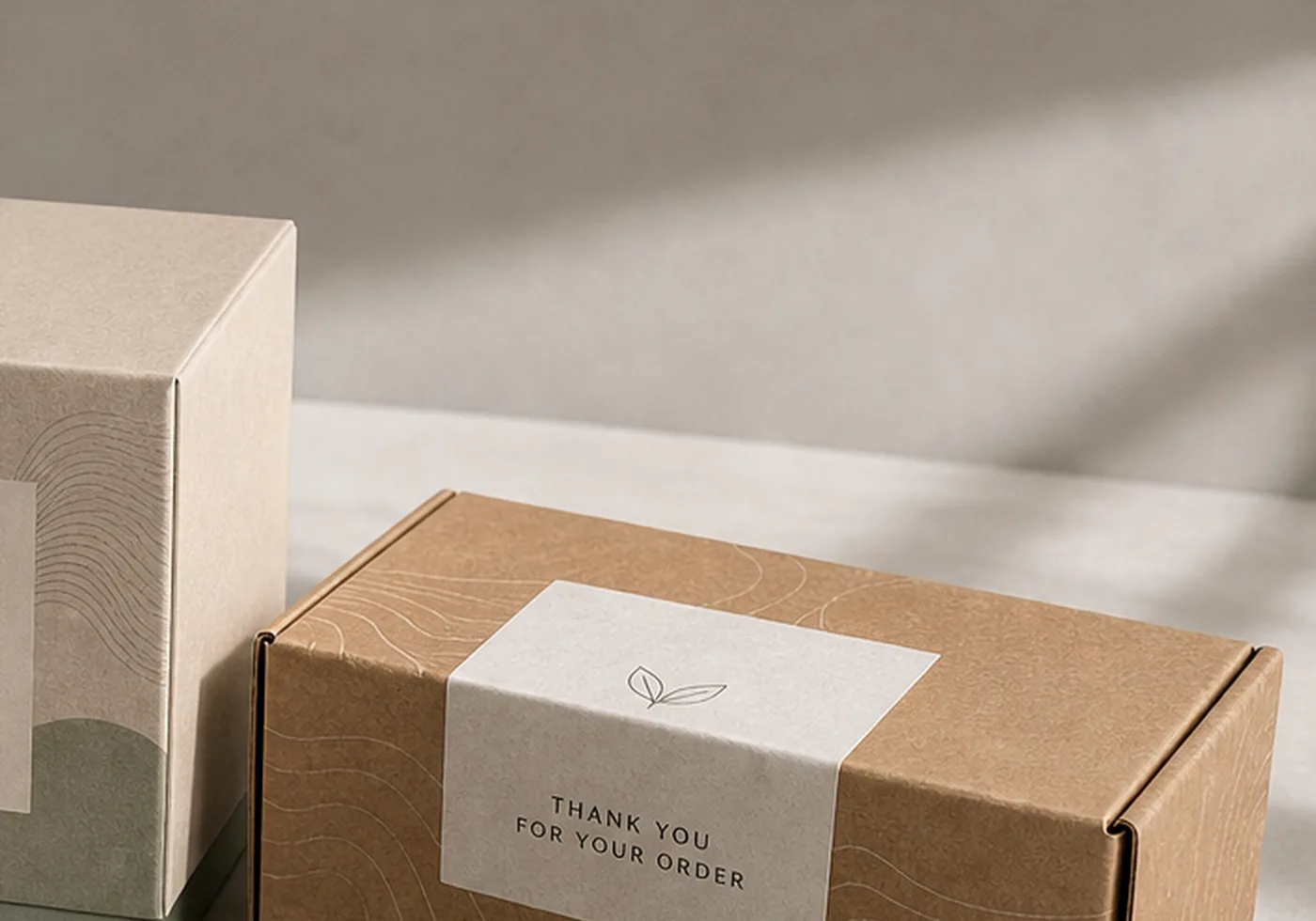 Kraft corrugated ecommerce mailer boxes for shipping products