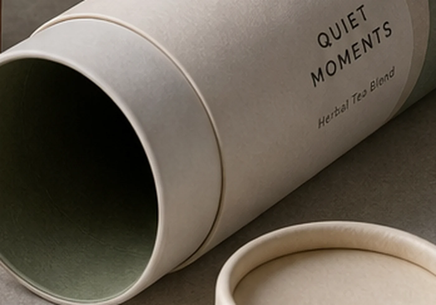 Round paper tube packaging suitable for food and cosmetic products