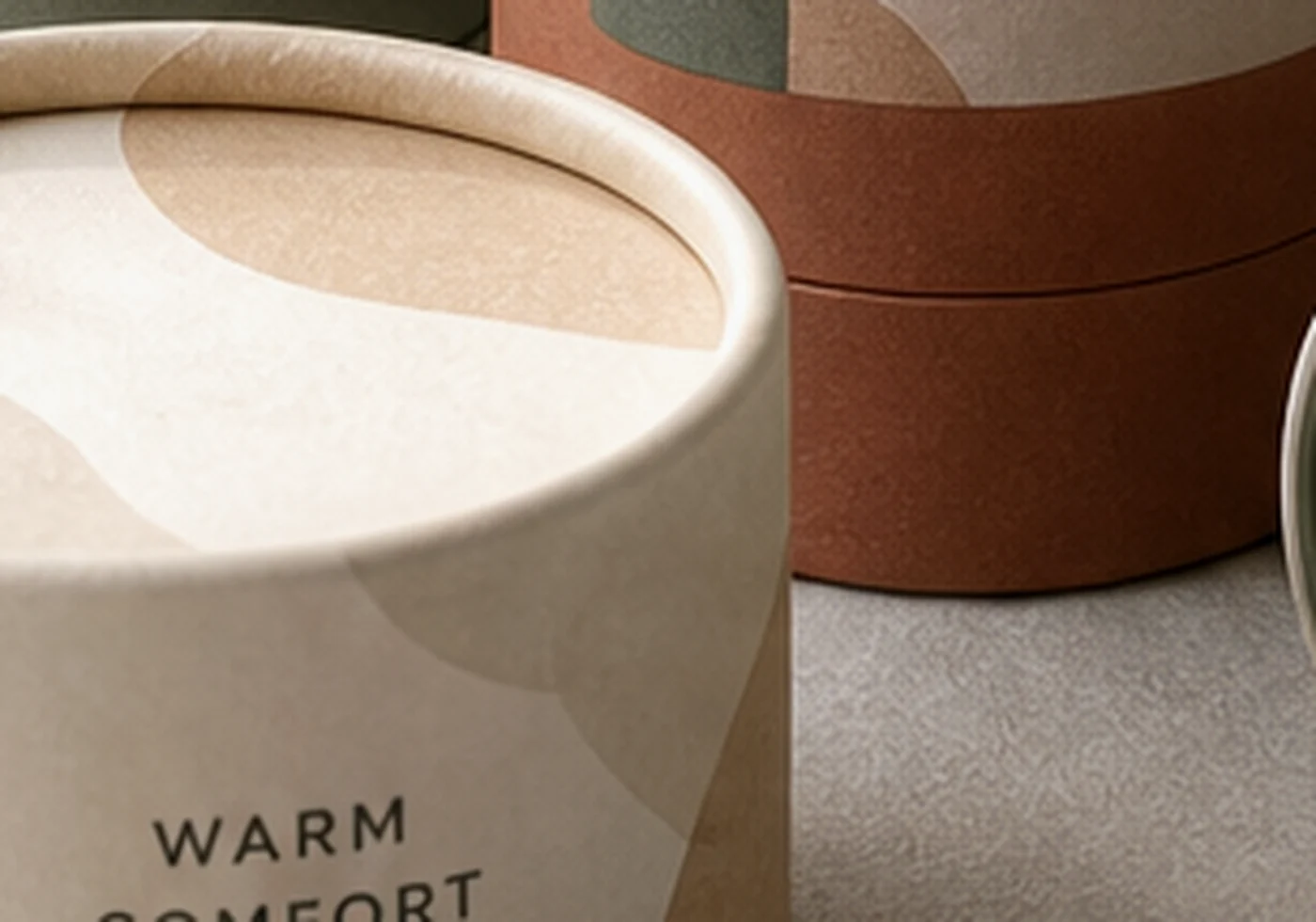 Round paper tube packaging suitable for food and cosmetic products