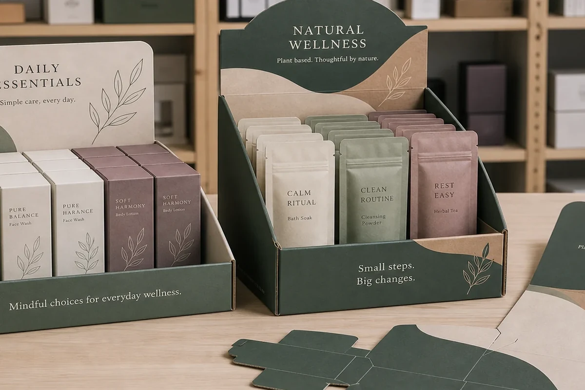 Printed retail display packaging and display shipper structure