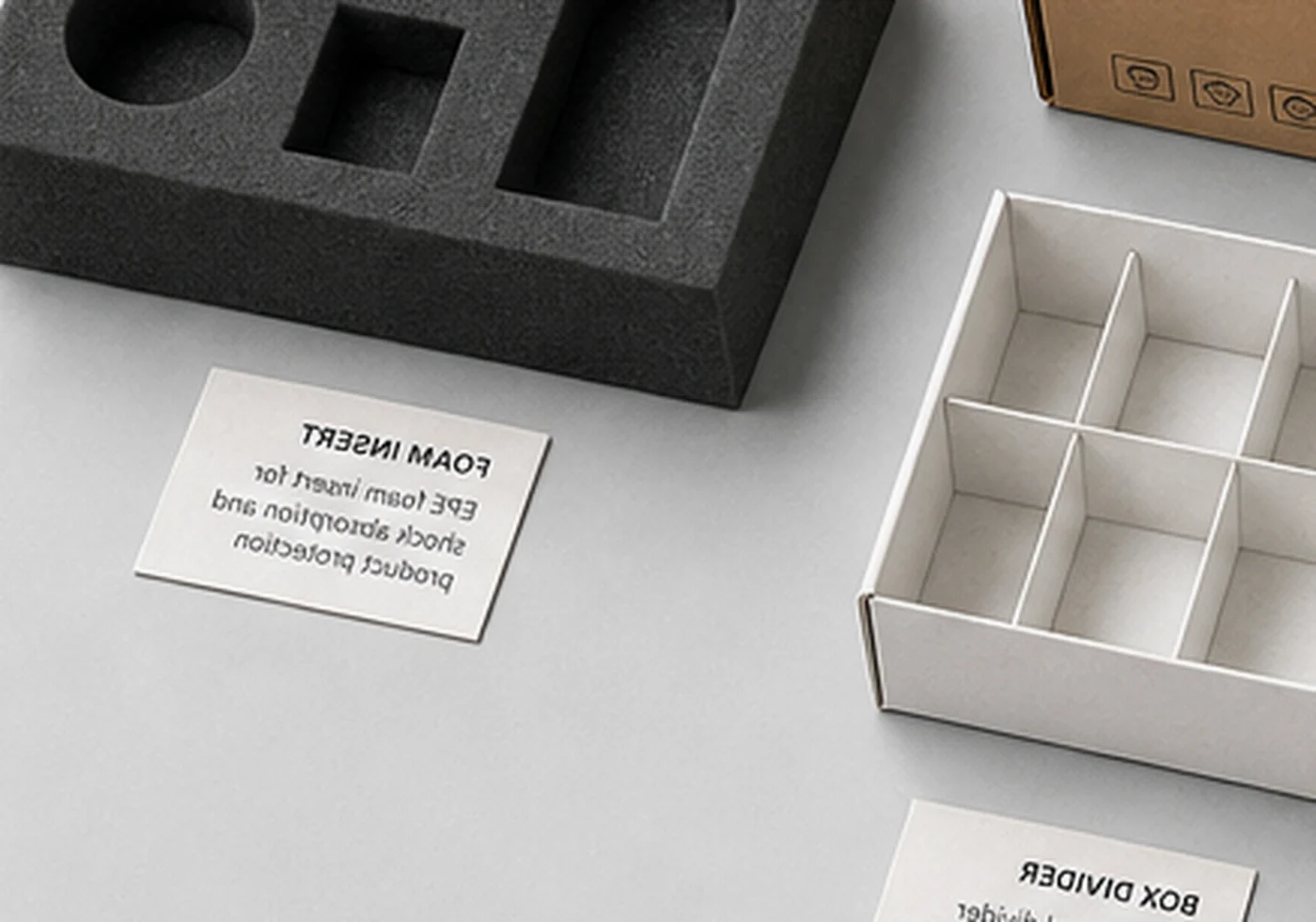 Open shipping box with protective insert and void fill for product protection