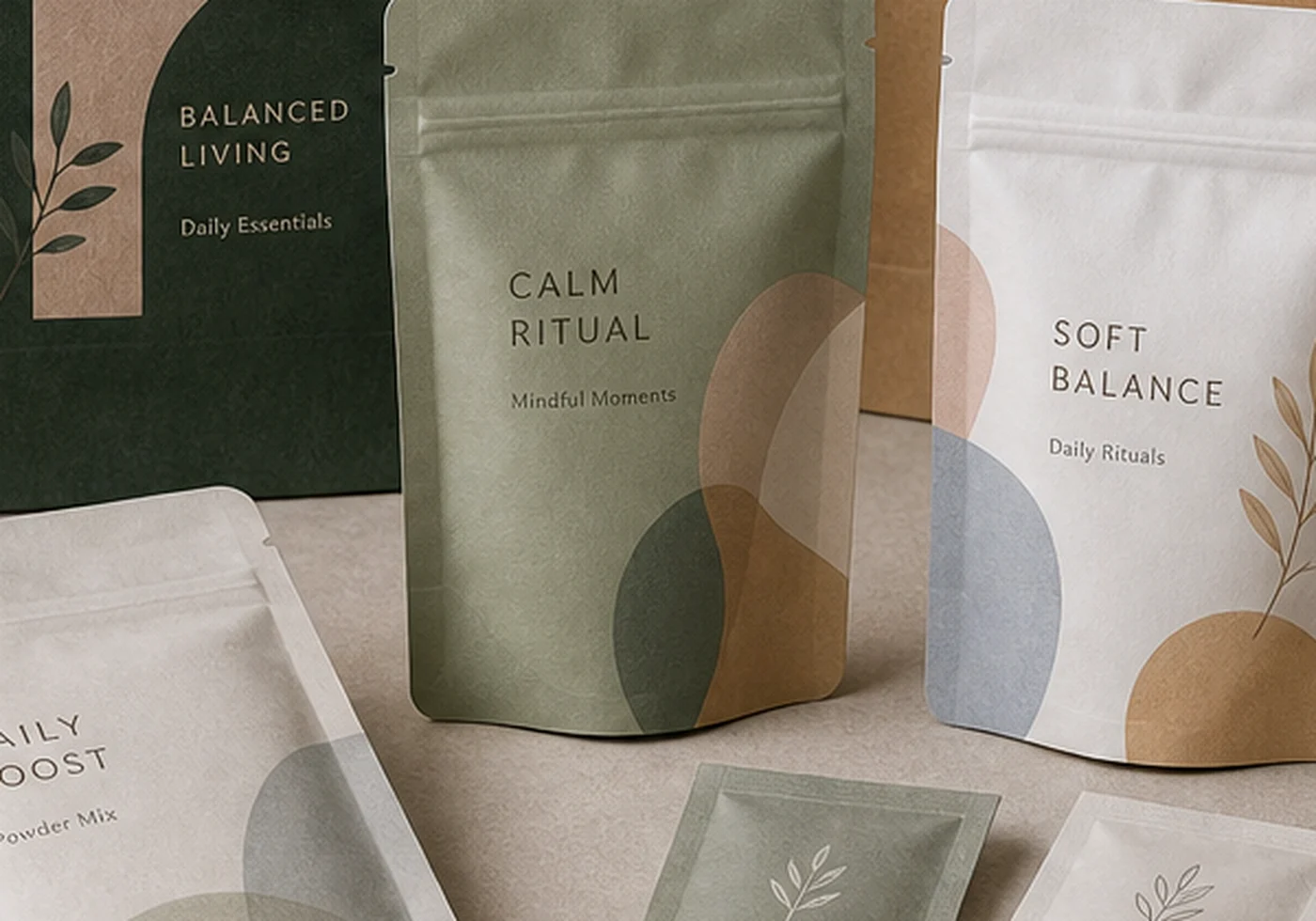 Custom paper bags and flexible pouch packaging examples