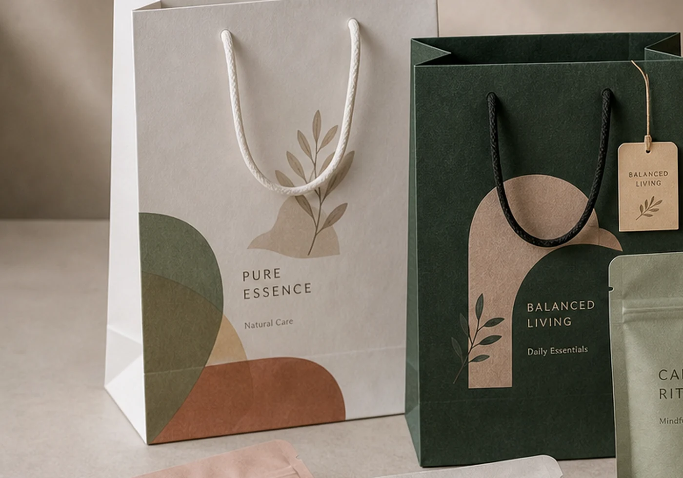 Custom paper bags and flexible pouch packaging examples