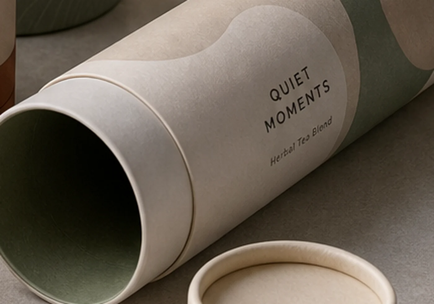 Round paper tube packaging suitable for food and cosmetic products