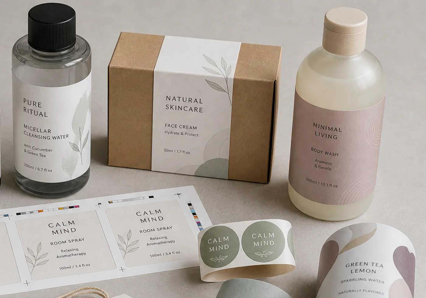Printed product tags and labels used for branded packaging