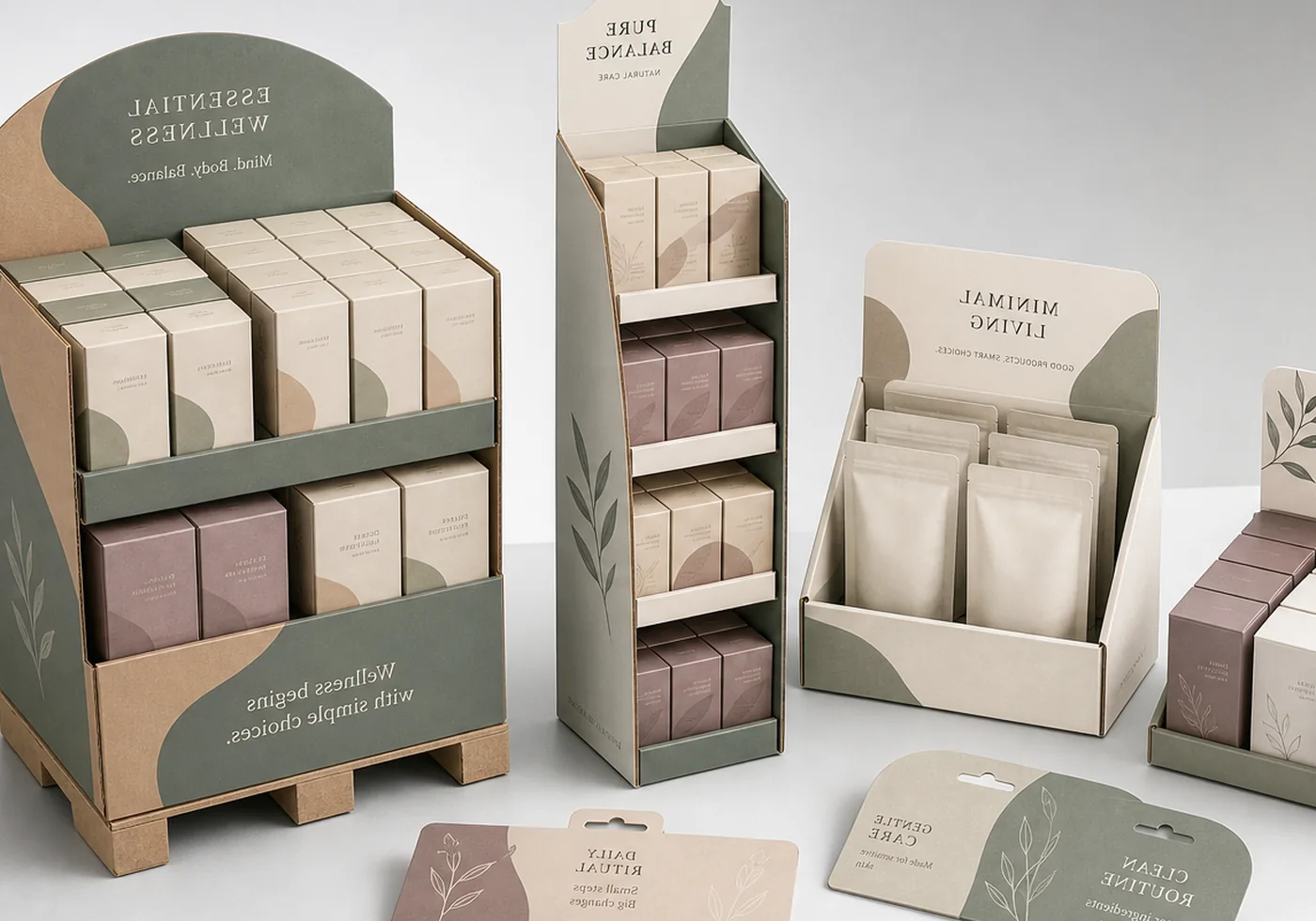 Printed retail display packaging and display shipper structure