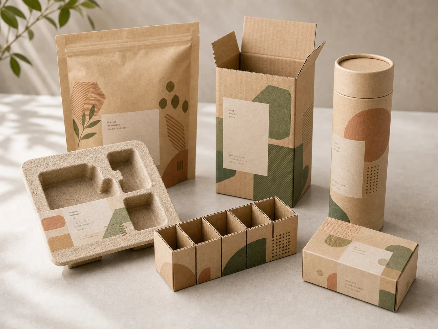 Clean paperboard packaging boxes for retail product presentation