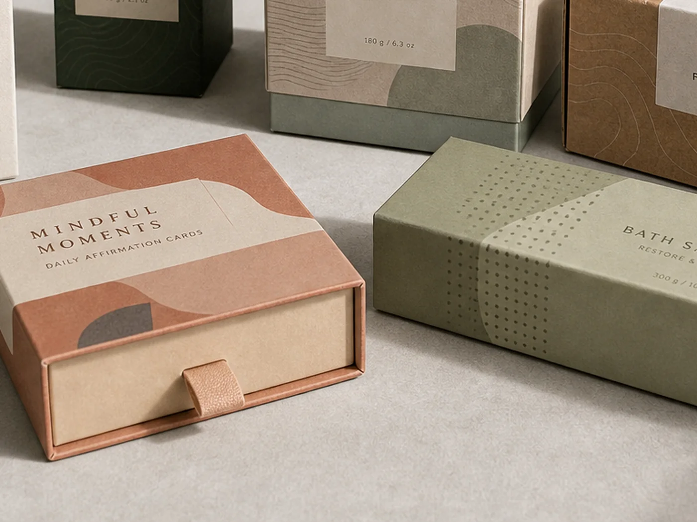 Box packaging category thumbnail showing assorted retail box structures