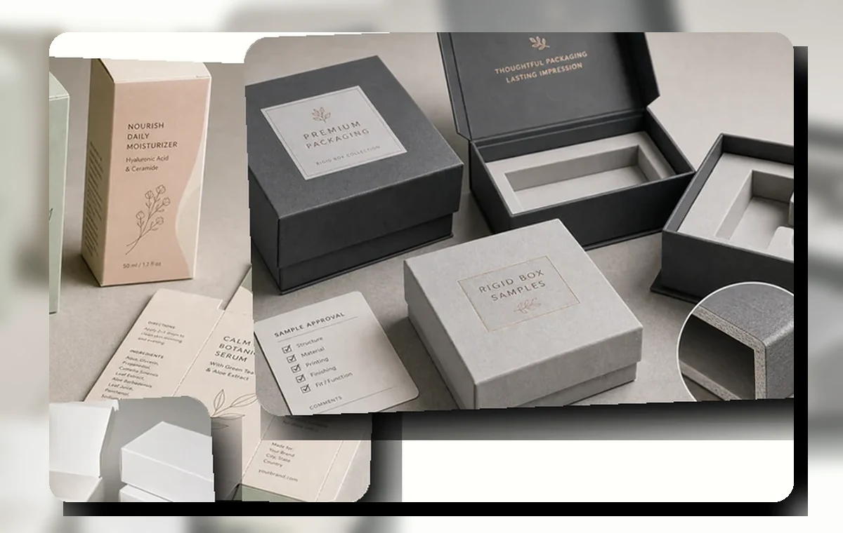 Folding carton and rigid box comparison image 2