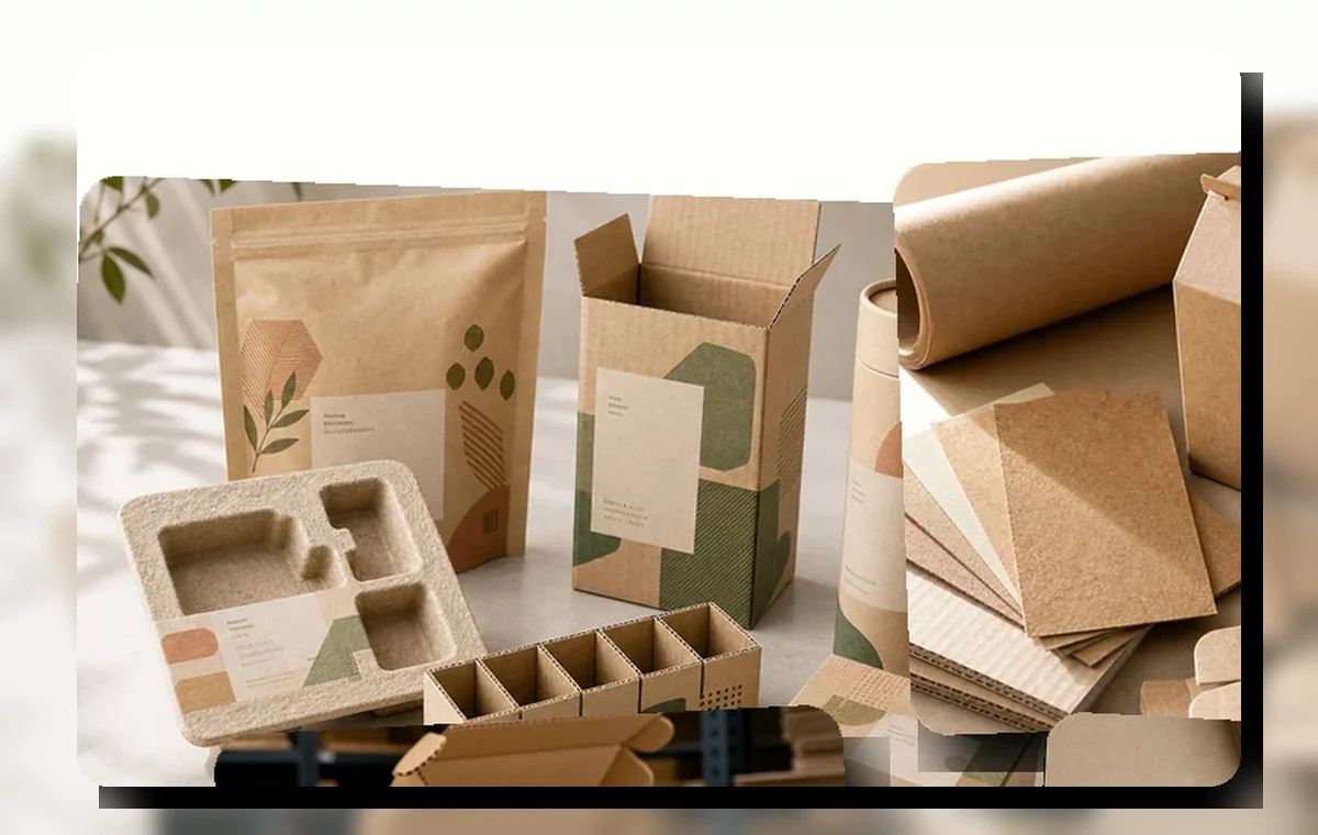 Kraft, corrugated and molded fiber packaging image 1